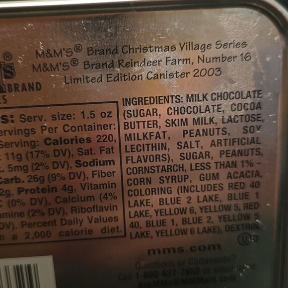 M&Ms Christmas Village‎ Series reindeer farm #16 Limited Edition canister 2003 - Picture 8 of 9